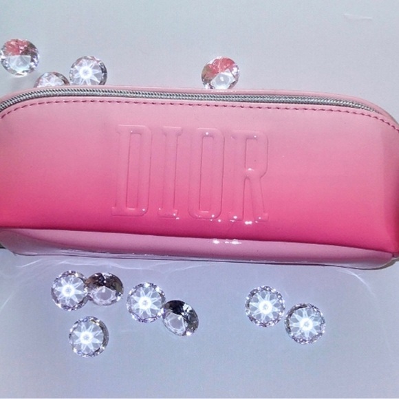 Dior Bags Christian Dior Pink Ombr Cosmetic Makeup Case Bag New